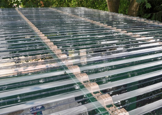 Feuilles ondulées transparentes de polycarbonate pour la bâche de toit épaisseur de 0,8 - de 1mm